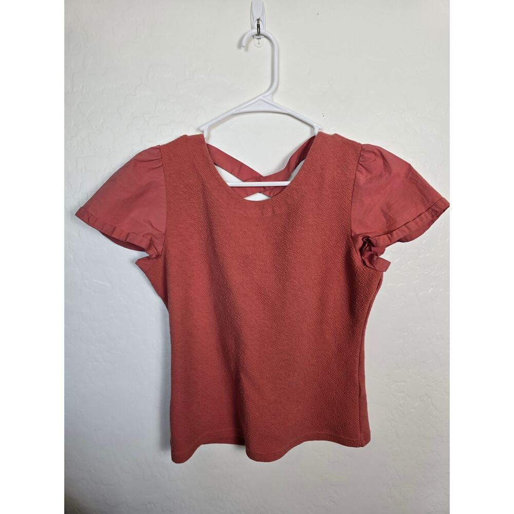Anthropology crop top pink size Medium